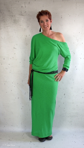 Rippstrick - Rippjersey - Leinen - Baumwolle - grün